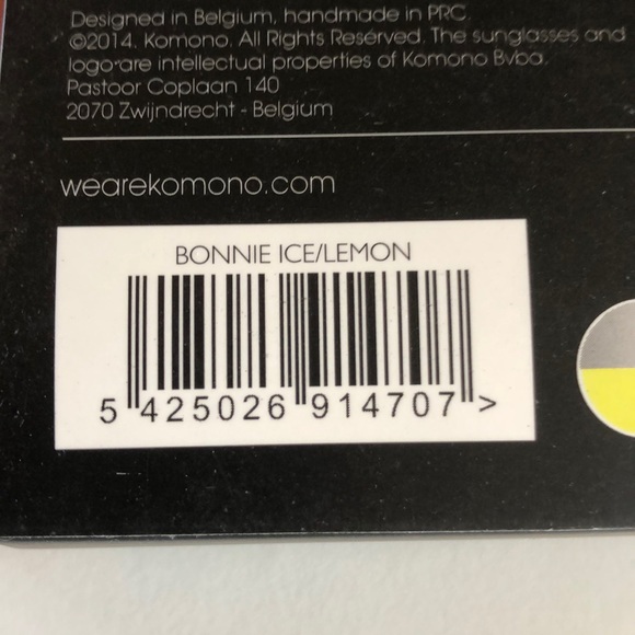 KOMONO Sunglasses NEW Geometric Bonnie Ice Lemon Neon Blue Yellow Festival main image 4